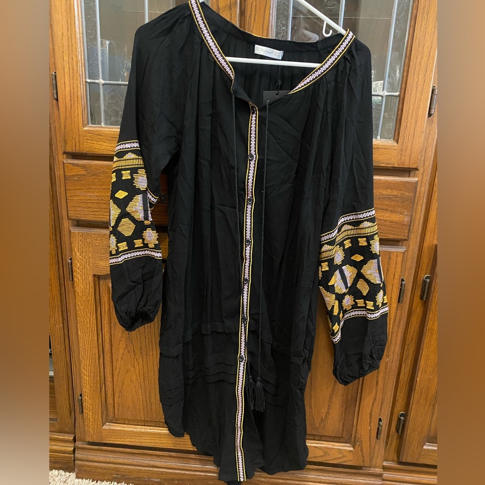 R. Vivimos Women’s Black Bohemian Dress NWT Size Small or 4/6